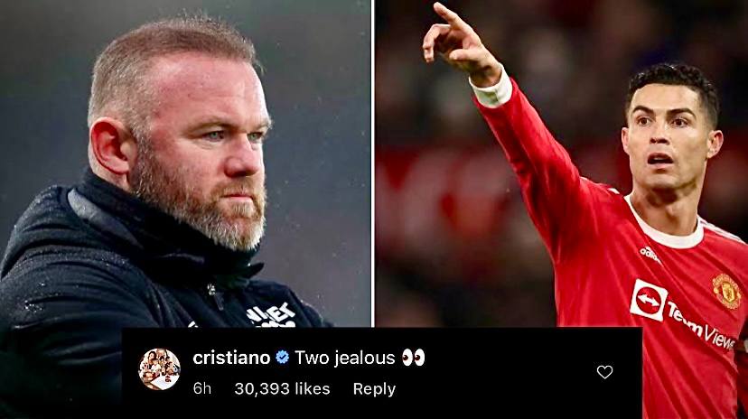 You are jealous - Cristiano Ronaldo hits back at Wayne Rooney over Man United comments